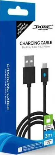 Кабель USB Type-C черный 3 м. Dobe TY-0803B [АКСЕССУАРЫ]